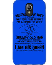 Load image into Gallery viewer, A Spoiled Wife Of An October Grumpy Old Man Birthday Meaningful Gift Phone case
