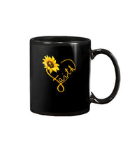 Load image into Gallery viewer, Black Phone Case Sunflower Faith Gift For Christians Mug
