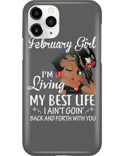 Load image into Gallery viewer, Betty Boop February Girl Living My Best Life Birthday Meaningful Gift Phone case
