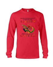Load image into Gallery viewer, Never Underestimate A 60 Year Old Man Can Play A Guitar Unisex Long Sleeve
