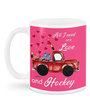 Load image into Gallery viewer, All I Need Are Love And Hockey Gift For Hockey Players Mug

