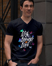 Load image into Gallery viewer, Butterfly Live Laugh Love Gift For Lover Guys V-Neck
