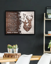 Load image into Gallery viewer, I Choose You To Love Deer Custom Name Gift For Wife Framed Matte Canvas
