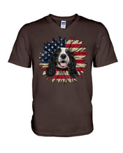 Load image into Gallery viewer, English Cocker Spaniel US Sunflower Gift For Dog Lovers Guys V-Neck
