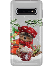 Load image into Gallery viewer, Yorkshire Terrier Loves Drinking Hot Latte Gift For Dog Lovers Phone case
