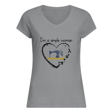 Load image into Gallery viewer, Sewing I'm A Simple Woman Gift For Women Ladies V-Neck
