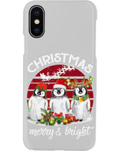 Load image into Gallery viewer, Penguin Christmas Merry And Bright Gift For Penguin Lovers Phone case
