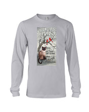 Load image into Gallery viewer, Siamese Cat Red Cardinals Those We Love Unisex Long Sleeve
