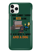 Load image into Gallery viewer, A Man Loves Beer And Dachshund Gift For Dog Lovers Phone case
