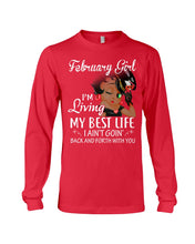 Load image into Gallery viewer, Betty Boop February Girl Living My Best Life Birthday Meaningful Gift Unisex Long Sleeve
