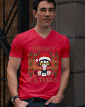 Load image into Gallery viewer, Merry Catmas Cute Funny Gifts Guys V-Neck
