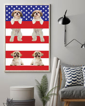 Load image into Gallery viewer, America USA FLag In My Heart Shih Tzu Gift For Dog Lovers Vertical Poster
