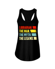 Load image into Gallery viewer, Vintage Funny Librarian The Man The Myth The Legend Gift For Friends Ladies Flowy Tank
