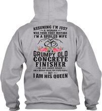 Load image into Gallery viewer, A Spoiled Wife Of Grumpy Old Concrete Finisher Trending For Personalized  Sport Gift Hoodie
