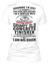 Load image into Gallery viewer, A Spoiled Wife Of Grumpy Old Concrete Finisher Trending For Personalized  Sport Gift Ladies V-Neck
