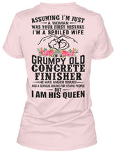 Load image into Gallery viewer, A Spoiled Wife Of Grumpy Old Concrete Finisher Trending For Personalized  Sport Gift Ladies V-Neck
