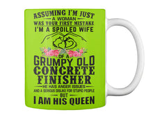 Load image into Gallery viewer, A Spoiled Wife Of Grumpy Old Concrete Finisher Trending For Personalized  Sport Gift Mug
