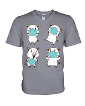 Load image into Gallery viewer, Pig Pandemic Essential Stay At Home Unique Custom Design Guys V-Neck
