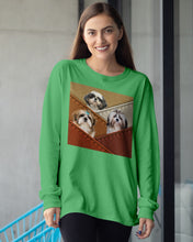 Load image into Gallery viewer, Three Cute Shih Tzu In Bag Gift For Dog Lovers Unisex Long Sleeve
