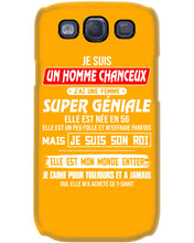 Load image into Gallery viewer, Je Suis Un Homme Chanceux J'ai Line Femme Custom Design Je Suis Son Roi Phone case
