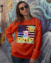 Load image into Gallery viewer, Pig America Flag Sunflower Special Custom Design Sweatshirt
