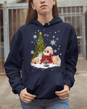 Load image into Gallery viewer, Funny Golden Retrievers Sleep In Red Boots Gift For Dog Lovers Hoodie
