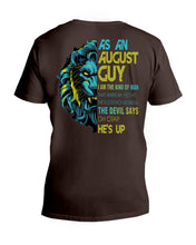 Load image into Gallery viewer, As An August I Am The Kind Of Man Lion Birthday Gift Guys V-Neck
