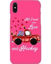 Load image into Gallery viewer, All I Need Are Love And Hockey Gift For Hockey Players Phone case
