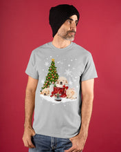 Load image into Gallery viewer, Funny Golden Retrievers Sleep In Red Boots Gift For Dog Lovers Guys Tee
