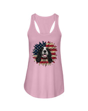 Load image into Gallery viewer, English Cocker Spaniel US Sunflower Gift For Dog Lovers Ladies Flowy Tank
