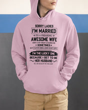 Load image into Gallery viewer, I'm The Lucky One Because I Get To Be Her Husband Gift For Husband Hoodie
