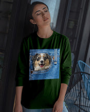 Load image into Gallery viewer, Australian Shepherd In Denim Pocket Gift For Dog Lovers Unisex Long Sleeve
