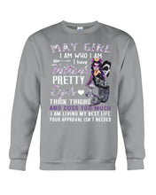 Load image into Gallery viewer, May Girl Has Tattoos Pretty Eyes Thick Thighs For Birthday Gift Sweatshirt
