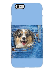 Load image into Gallery viewer, Australian Shepherd In Denim Pocket Gift For Dog Lovers Phone case
