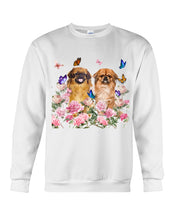 Load image into Gallery viewer, Pekingese With Peonies Gift For Dog Lovers Sweatshirt

