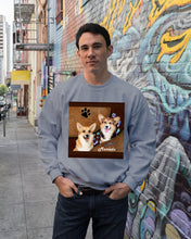 Load image into Gallery viewer, Corgi Paws Pattern Dog Mom Custom Name Gift For Manada Sweatshirt
