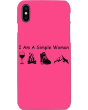 Load image into Gallery viewer, Simple Woman Loves Wine Camping Shoes And Climbing Phone case
