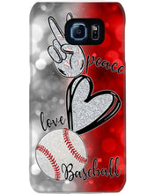 Load image into Gallery viewer, Baseball Peaceful Love Gift For Baseball Lovers Phone case
