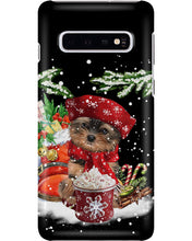 Load image into Gallery viewer, Yorkshire Terrier Loves Drinking Hot Latte Gift For Dog Lovers Phone case
