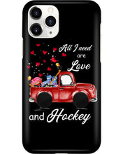 Load image into Gallery viewer, All I Need Are Love And Hockey Gift For Hockey Players Phone case
