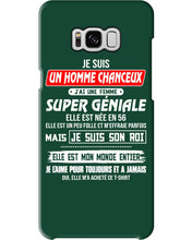 Load image into Gallery viewer, Je Suis Un Homme Chanceux J'ai Line Femme Custom Design Je Suis Son Roi Phone case
