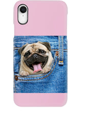 Load image into Gallery viewer, baby Pug In Denim Pocket Gift For Dog Lovers Phone case

