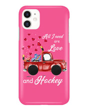 Load image into Gallery viewer, All I Need Are Love And Hockey Gift For Hockey Players Phone case

