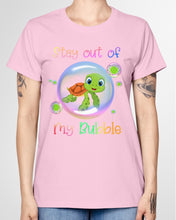 Load image into Gallery viewer, Vintage Funny Stay Out Of My Bubble Gift For Turtle Lovers Ladies Tee
