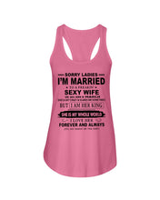 Load image into Gallery viewer, I'm Married To  March    Freaking Sexy Wife Trending For Birthday Gift Ladies Flowy Tank
