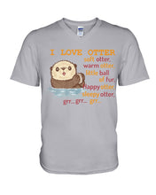 Load image into Gallery viewer, I Love Otter Soft Otter Warm Otter Gift For Otter Lovers Guys V-Neck

