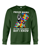 Load image into Gallery viewer, Proud Mama Of The Touchest Boy I Know Autism's Day Gift Sweatshirt
