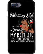 Load image into Gallery viewer, Betty Boop February Girl Living My Best Life Birthday Meaningful Gift Phone case
