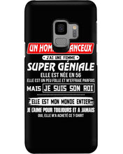 Load image into Gallery viewer, Je Suis Un Homme Chanceux J'ai Line Femme Custom Design Je Suis Son Roi Phone case
