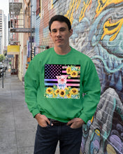 Load image into Gallery viewer, Pig America Flag Sunflower Special Custom Design Sweatshirt

